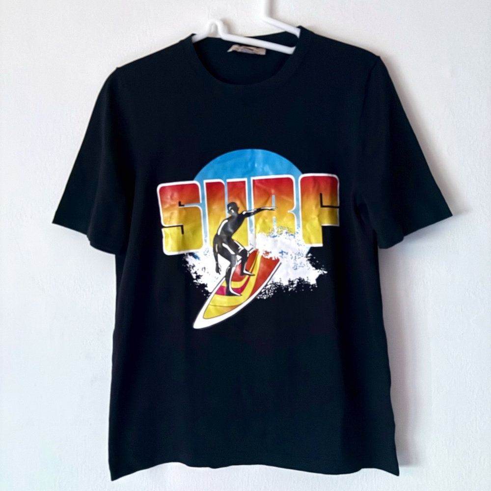 Michael Kors Collection S Black Surf Cotton T-Shirt